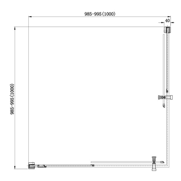 Душевой уголок Aquanet Delta Cube NPE1142 100х100х200 стекло прозрачное (00183843)