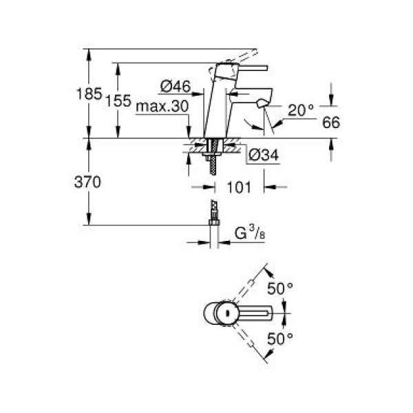 Смеситель для раковины Grohe Concetto new (3224010E)