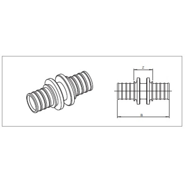 Соединение прямое Rehau Rautherm S 20*17 (латунь) (12594691002)