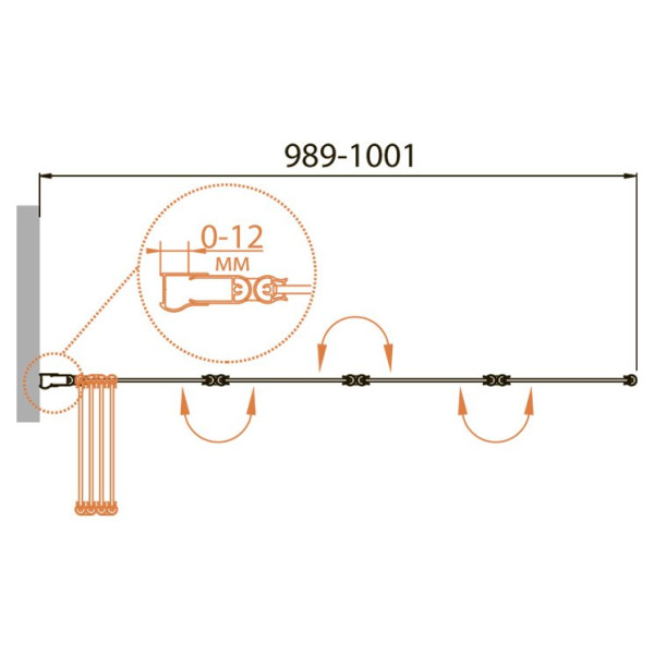Душевая шторка для ванны Cezares Relax 100x140 стекло прозрачное, профиль белый (RELAX-V-4-100/140-C-Bi) Душевая шторка для ванны Cezares Relax 100x140 стекло прозрачное, профиль белый (RELAX-V-4-100/140-C-Bi)