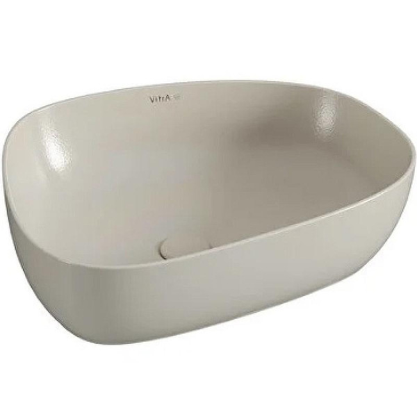Раковина накладная Vitra Outline Recycled TV 57x45 без перелива матовый тауп (7991B066-0016)