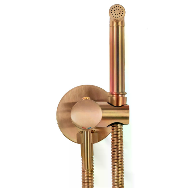 Смеситель для биде Rea Loop Copper с гигиеническим душем медь матовая (REA-B6314) Смеситель для биде Rea Loop Copper с гигиеническим душем медь матовая (REA-B6314)