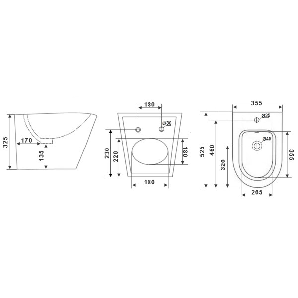 Биде подвесное Timo Inari черное матовое (TK-504 MB) Биде подвесное Timo Inari черное матовое (TK-504 MB)