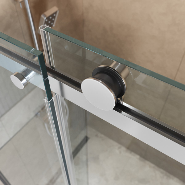 Душевая дверь BelBagno Soft Close-2 110x200 стекло прозрачное, профиль хром глянцевый (SOFT_CLOSE-2-BF-1-110-C-Cr)