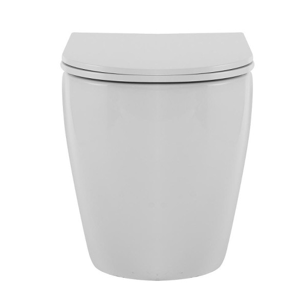 Унитаз приставной Abber Bequem безободковый, смыв торнадо белый (AC1111T) Унитаз приставной Abber Bequem безободковый, смыв торнадо белый (AC1111T)