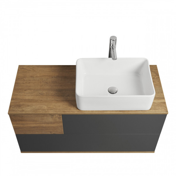 Тумба подвесная Aquaton Терра 1050x454x522 дуб кантри, антрацит (1.A246.9.01T.EKA.0)