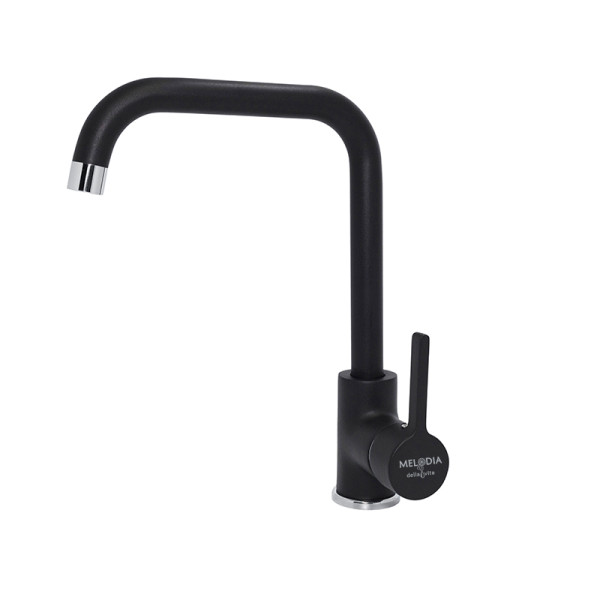 Смеситель для кухни Melodia Ostessa Black (MDV35115_bk)