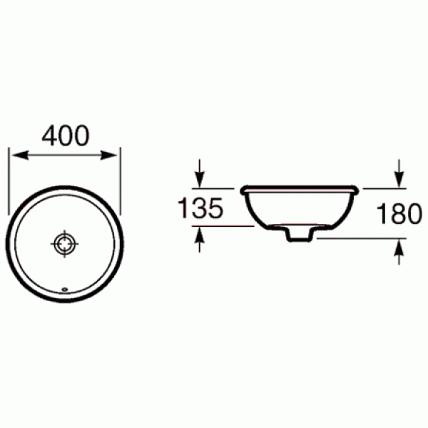 Раковина встраиваемая Roca Foro 40 (327872000)