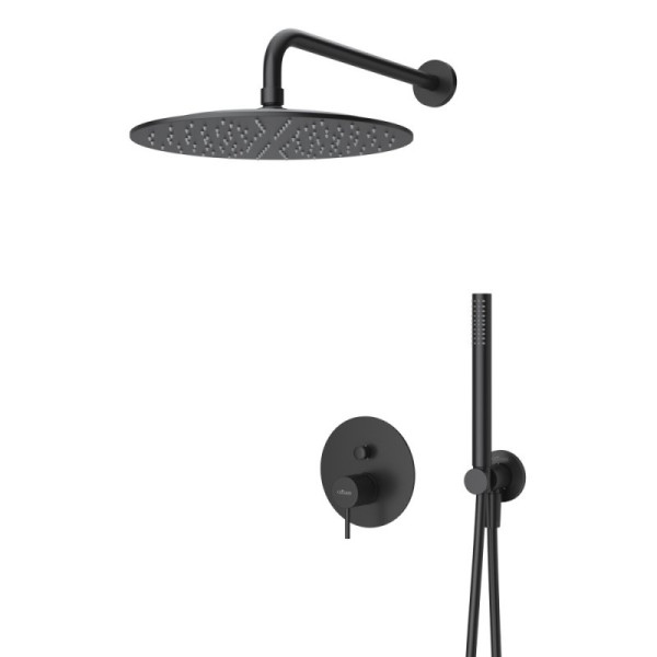 Душевая система Cezares Leaf черный матовый (LEAF-DSIP-30-L-NOP)