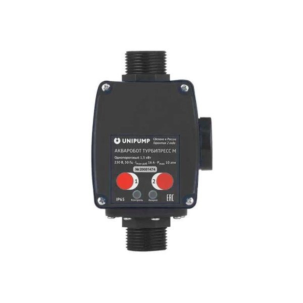 Блок управления насосом Unipump ТУРБИПРЕСС М с вилкой и розеткой (41166) Блок управления насосом Unipump ТУРБИПРЕСС М с вилкой и розеткой (41166)