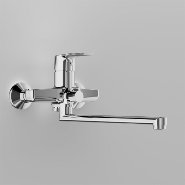 Смеситель для ванны и душа AM.PM Gem с изливом (F90A90000)