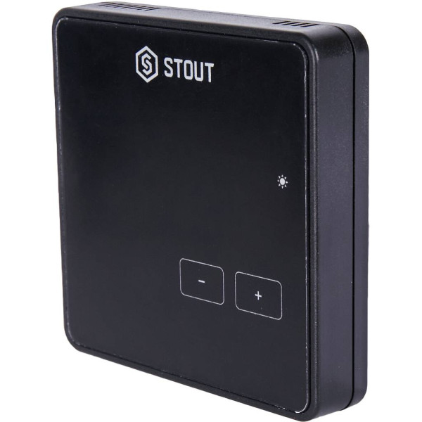 Терморегулятор Stout проводной комнатный R-9z, черный (STE-0101-009004) Терморегулятор Stout проводной комнатный R-9z, черный (STE-0101-009004)