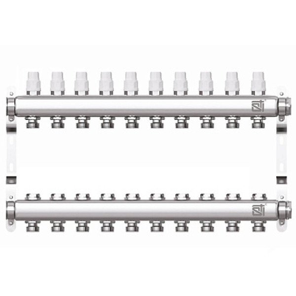 Коллекторная группа 10 отводов 1x3/4" (евроконус) без расходомеров STI CM10 (нерж.ст.) STI (ТТ000019028) Коллекторная группа 10 отводов 1x3/4" (евроконус) без расходомеров STI CM10 (нерж.ст.) STI (ТТ000019028)