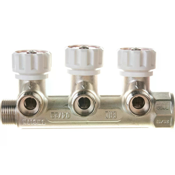 Коллектор 3 отв. регулируемый 3/4"x1/2" Н Valtec (VTc.570.N.0503) Коллектор 3 отв. регулируемый 3/4"x1/2" Н Valtec (VTc.570.N.0503)