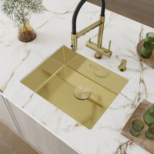 Декоративная накладка для кухонной мойки Iddis матовое золото Kitchen Line (CAPMG00i59)