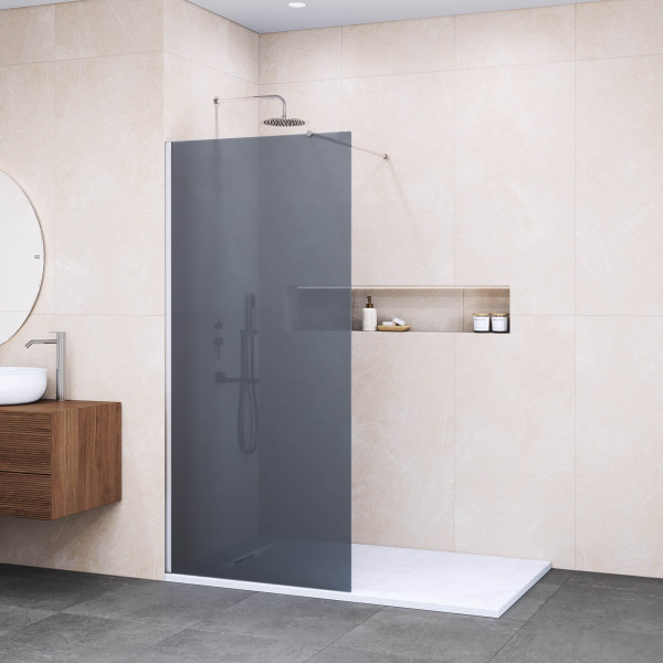 Душевое ограждение RGW Walk In 100x195 стекло тонированное, профиль хром (351001010-31)