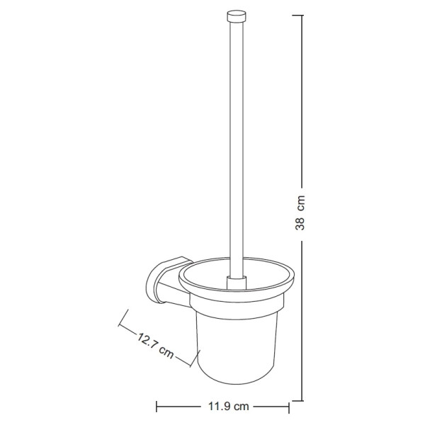 Ершик для унитаза Osgard Framtida подвесной, стекло мат. хром (51613)