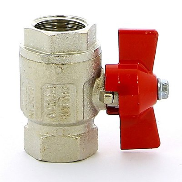 Кран Itap 1/2" ВВ шаровый Ideal (красная бабочка) (0920012) Кран Itap 1/2" ВВ шаровый Ideal (красная бабочка) (0920012)