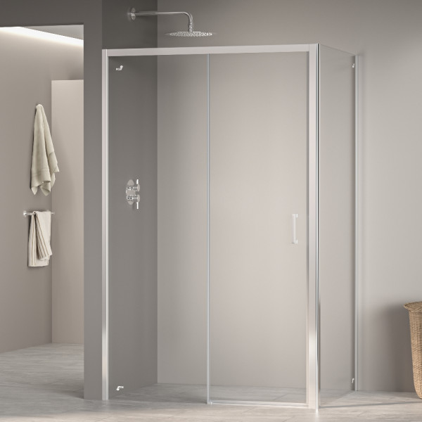 Душевой уголок RGW PA-177 (RGW PA-017 + Z-050-2) 1200x700 стекло прозрачное, профиль хром (350817727-11)