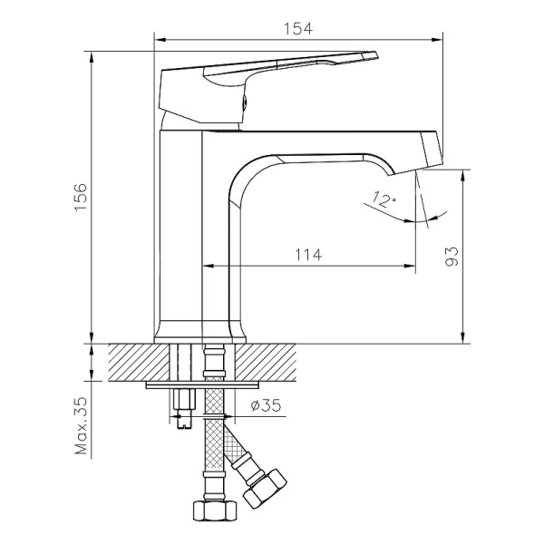 Смеситель для раковины Decoroom DR23 хром (DR23011)