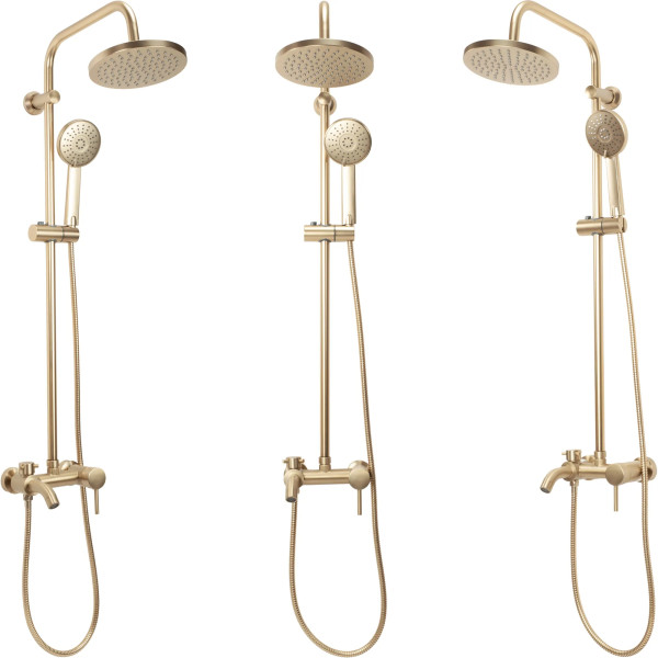 Душевая система с изливом Rea Luis Gold mat (REA-P7051)
