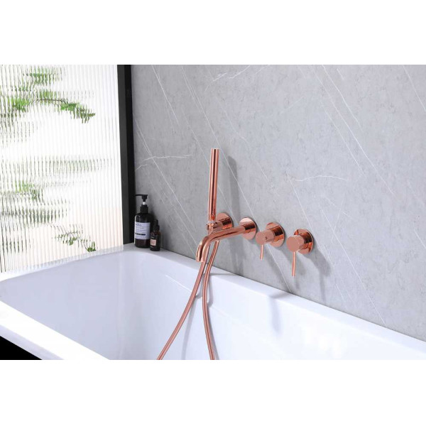 Смеситель для ванны и душа Abber Wasser Kreis розовое золото (AF8130RG)