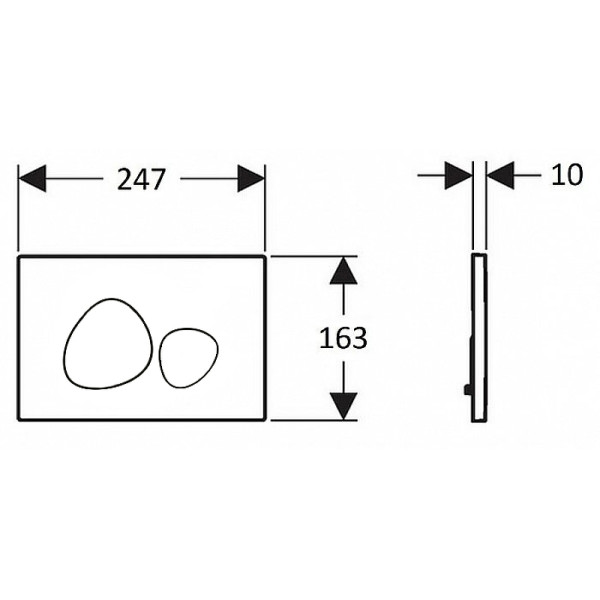 Клавиша смывная Creavit SPA хром матовый (GP7003.00)