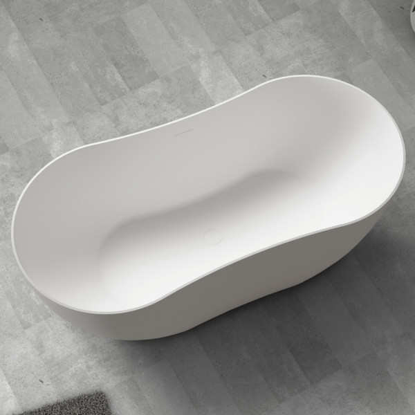 Ванна из искусственного камня Abber Stein 170x80 белая матовая (AS9604) Ванна из искусственного камня Abber Stein 170x80 белая матовая (AS9604)