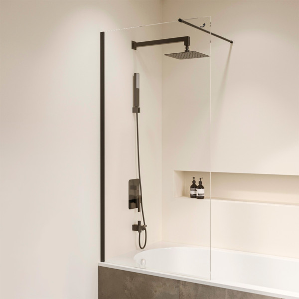 Душевые шторки для ванн RGW Screens 80x150 стекло прозрачное, профиль черный (351105108-14) Душевые шторки для ванн RGW Screens 80x150 стекло прозрачное, профиль черный (351105108-14)