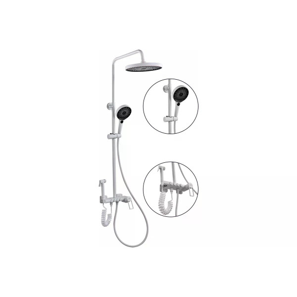 Душевая система Fashun с гигиенической лейкой белый (A2483-8) Душевая система Fashun с гигиенической лейкой белый (A2483-8)