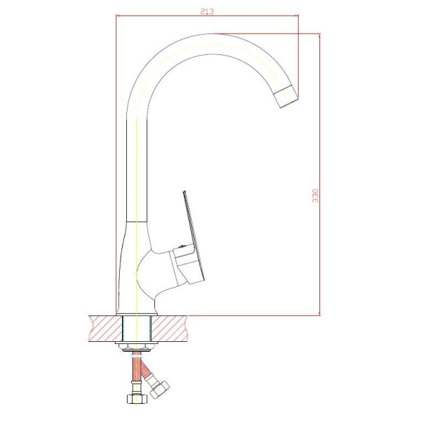 Смеситель для кухни Клевер Nebo хром (NB 519)