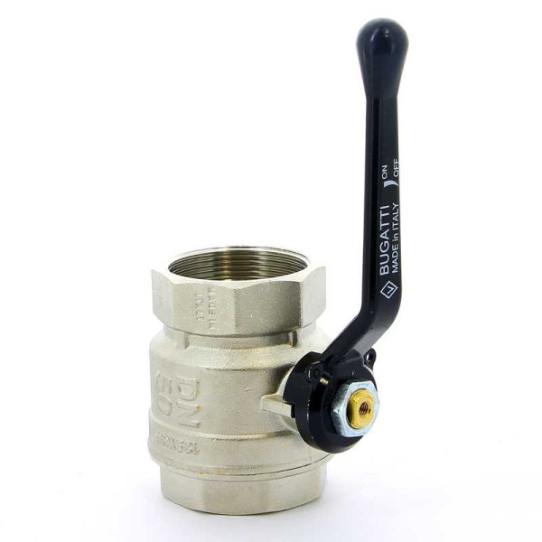 Кран Bugatti 2" ВВ шаровый Arizona 600 (черная ручка) (06000123)