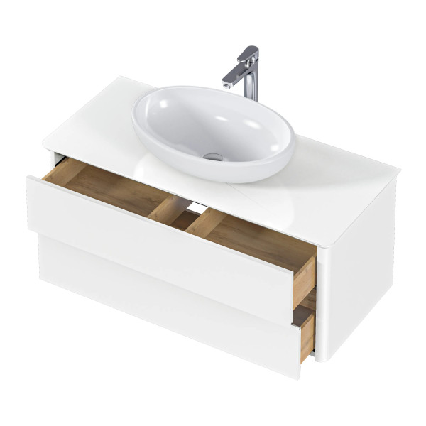 Тумба подвесная 1Marka Monro 1000x450x420 белый (Ц0000036661)