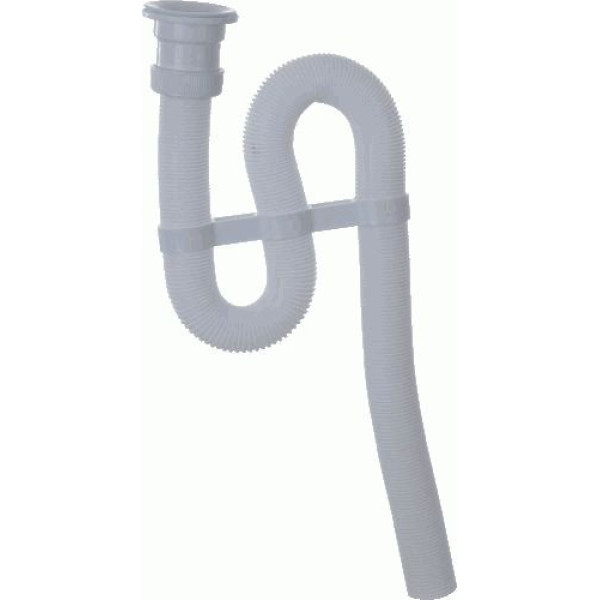 Сифон для мойки 1 1/2" гофрированный VIR Эконом пласт.выпуск, гофра д.38мм, 900 мм ВИР ПЛАСТ (30980134)