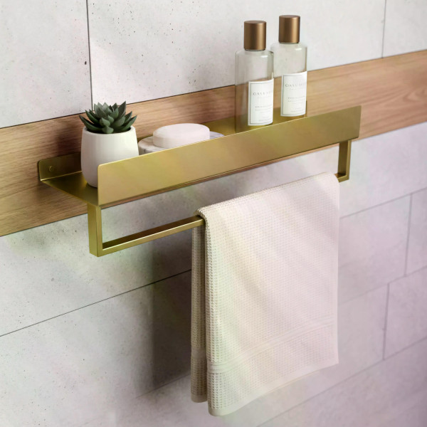 Полка для ванной Rea SF01 450 мм Gold mat золото матовое (REA-06001)