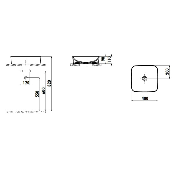 Раковина накладная Creavit белая (UL040-00BM00E-0000) Раковина накладная Creavit белая (UL040-00BM00E-0000)