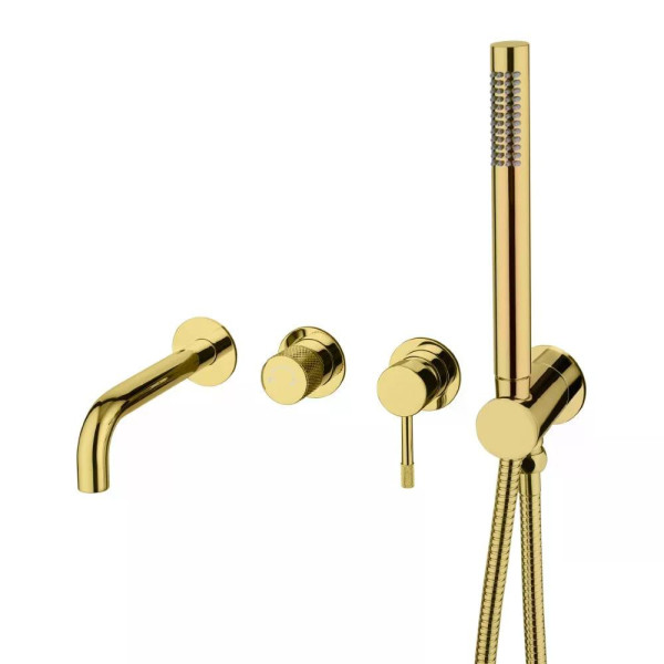 Смеситель для ванны и душа Boheme Uno G (золото) (464-3-G) Смеситель для ванны и душа Boheme Uno G (золото) (464-3-G)