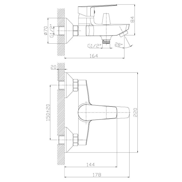 Смеситель для ванны и душа Rossinka S35-31 с душевым комплектом (S35-31) Смеситель для ванны и душа Rossinka S35-31 с душевым комплектом (S35-31)