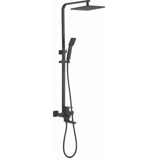 Душевая система Ledeme с тропическим душем и смесителем,нерж., черный (L72433B)