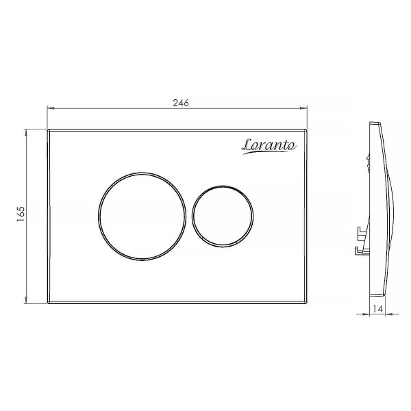 Клавиша смывная для инсталляции Loranto механическая, двойная, белый матовый (7310) Клавиша смывная для инсталляции Loranto механическая, двойная, белый матовый (7310)