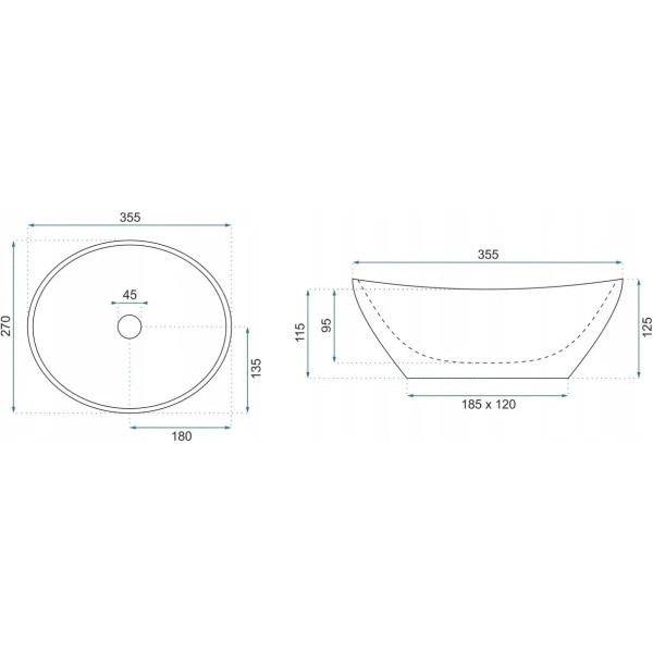 Раковина накладная REA Sofia mini cloudy 35x27x13 мрамор (REA-U9236) Раковина накладная REA Sofia mini cloudy 35x27x13 мрамор (REA-U9236)