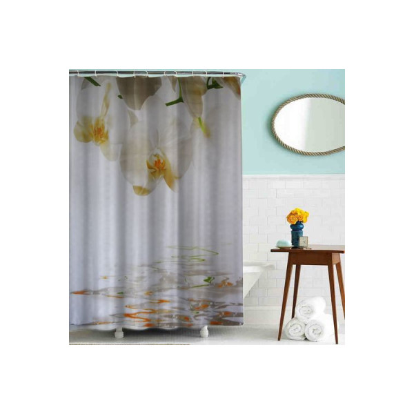 Шторка для ванны текстильная Melodia 180х180 см Созерцание (MZ-76) Шторка для ванны текстильная Melodia 180х180 см Созерцание (MZ-76)