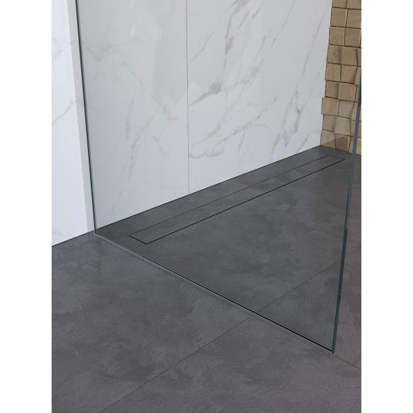 Душевое ограждение BelBagno Uno 100x200 стекло прозрачное, профиль хром глянцевый (UNO-L-1-TB-100-C-Cr)