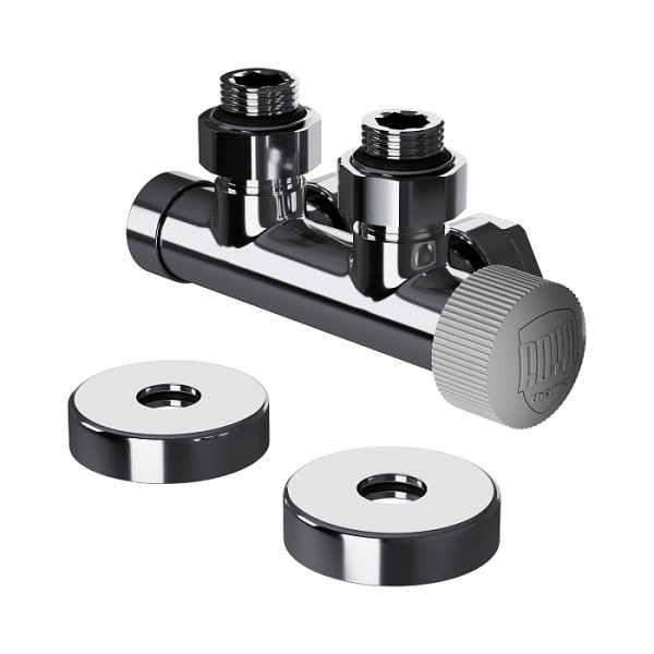 Узел термостатический угловой 1/2"х15 мм Royal Thermo Design Pro М30х1,5 (Хром) (RANPU11215CH)