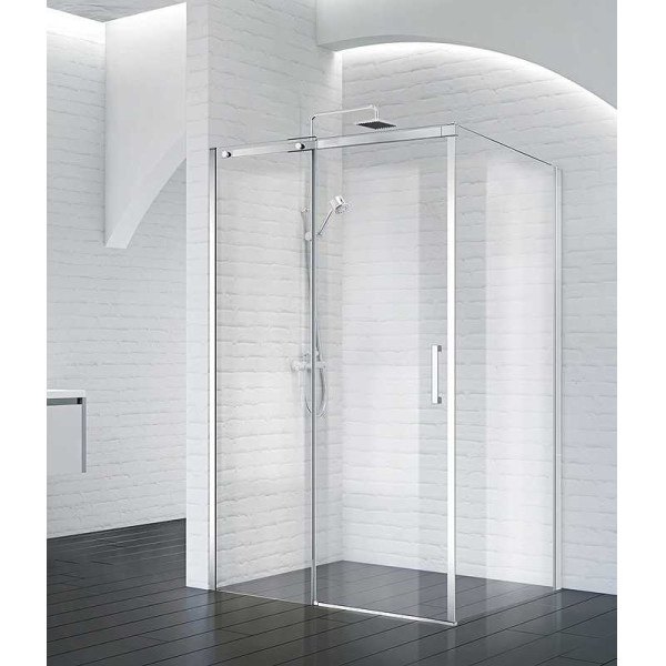 Душевой уголок BelBagno Acqua 140x80 стекло прозрачное, профиль хром (ACQUA-AH-1-140/80-C-Cr)