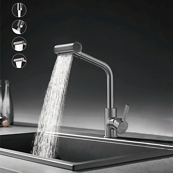 Смеситель для кухни Ledeme черный (L4099B-4) Смеситель для кухни Ledeme черный (L4099B-4)