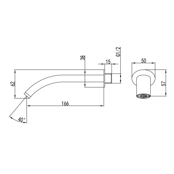 Излив для ванны Lemark встраиваемый (LM8024C)