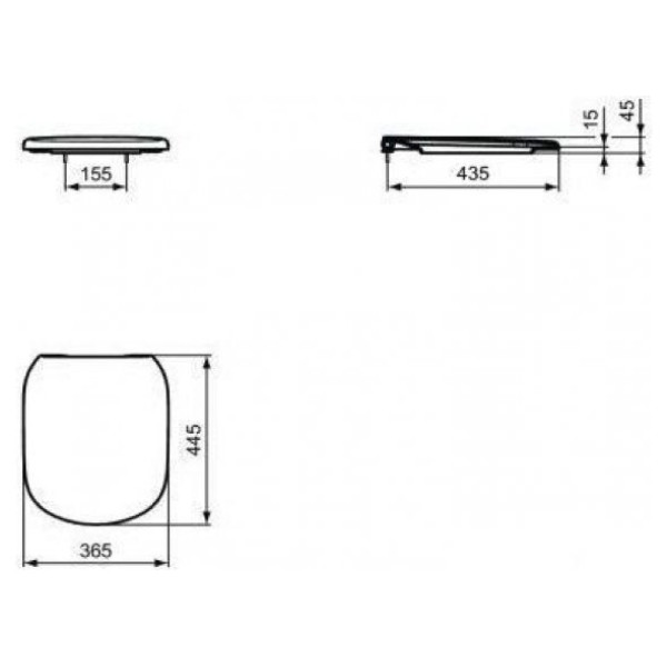 Сиденье для унитаза Ideal Standard Tesi c soft-close (T352901)