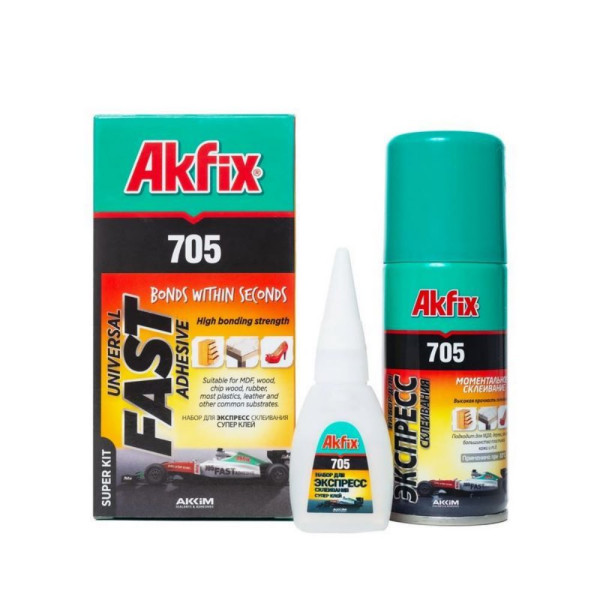 Набор для экспресс склеивания Akfix 705, 65 гр.+ 200 мл. (AN705_65) Набор для экспресс склеивания Akfix 705, 65 гр.+ 200 мл. (AN705_65)