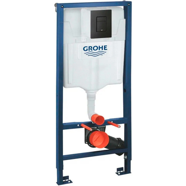 Инсталляция для унитаза Grohe Rapid SL с черной матовой клавишей смыва (38811KF0) Инсталляция для унитаза Grohe Rapid SL с черной матовой клавишей смыва (38811KF0)